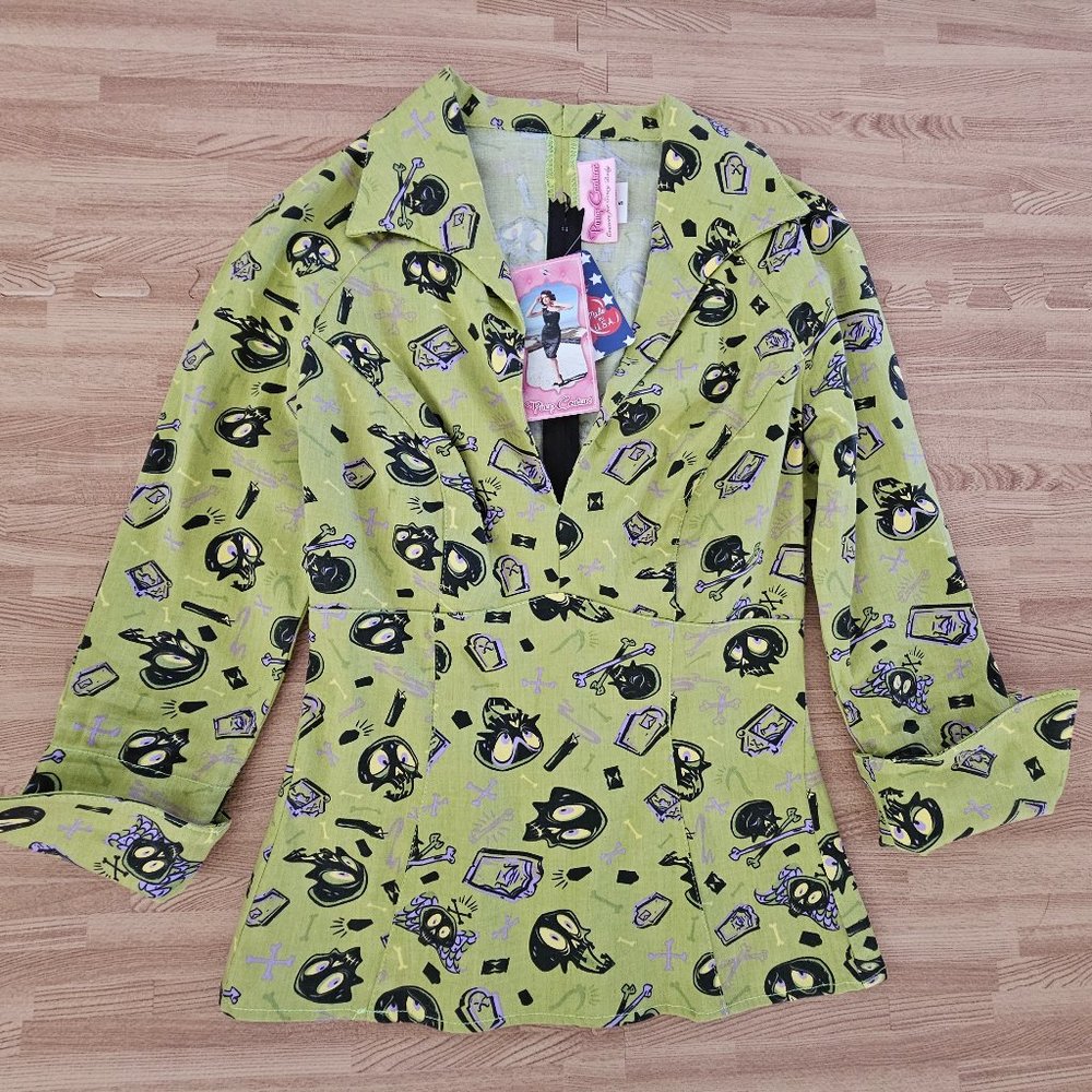 Pinup Couture Mr Skull Lauren Blouse